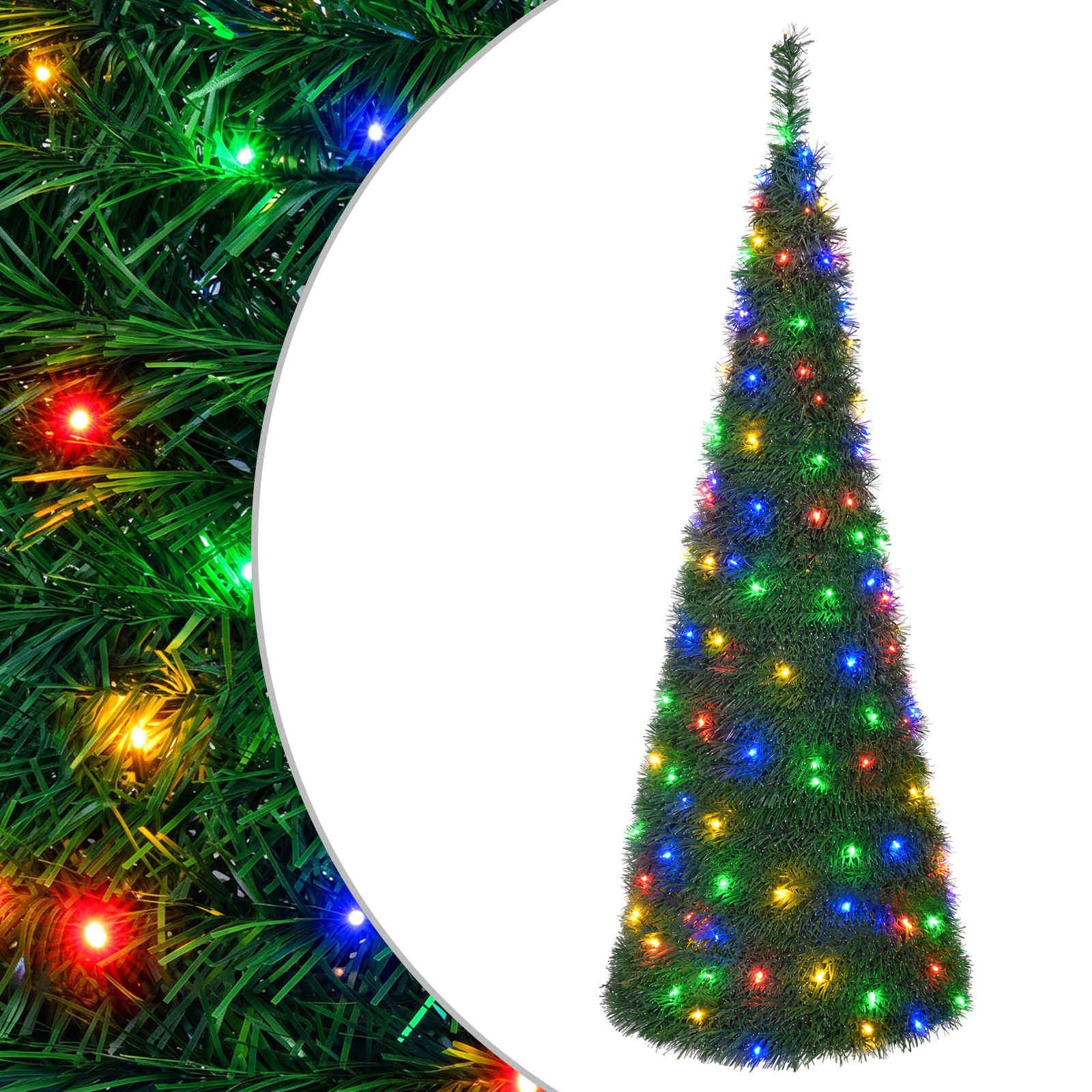Pop-up-led-weihnachtsbaum 180 Cm 150 Leds Pvc Grün Vidaxl