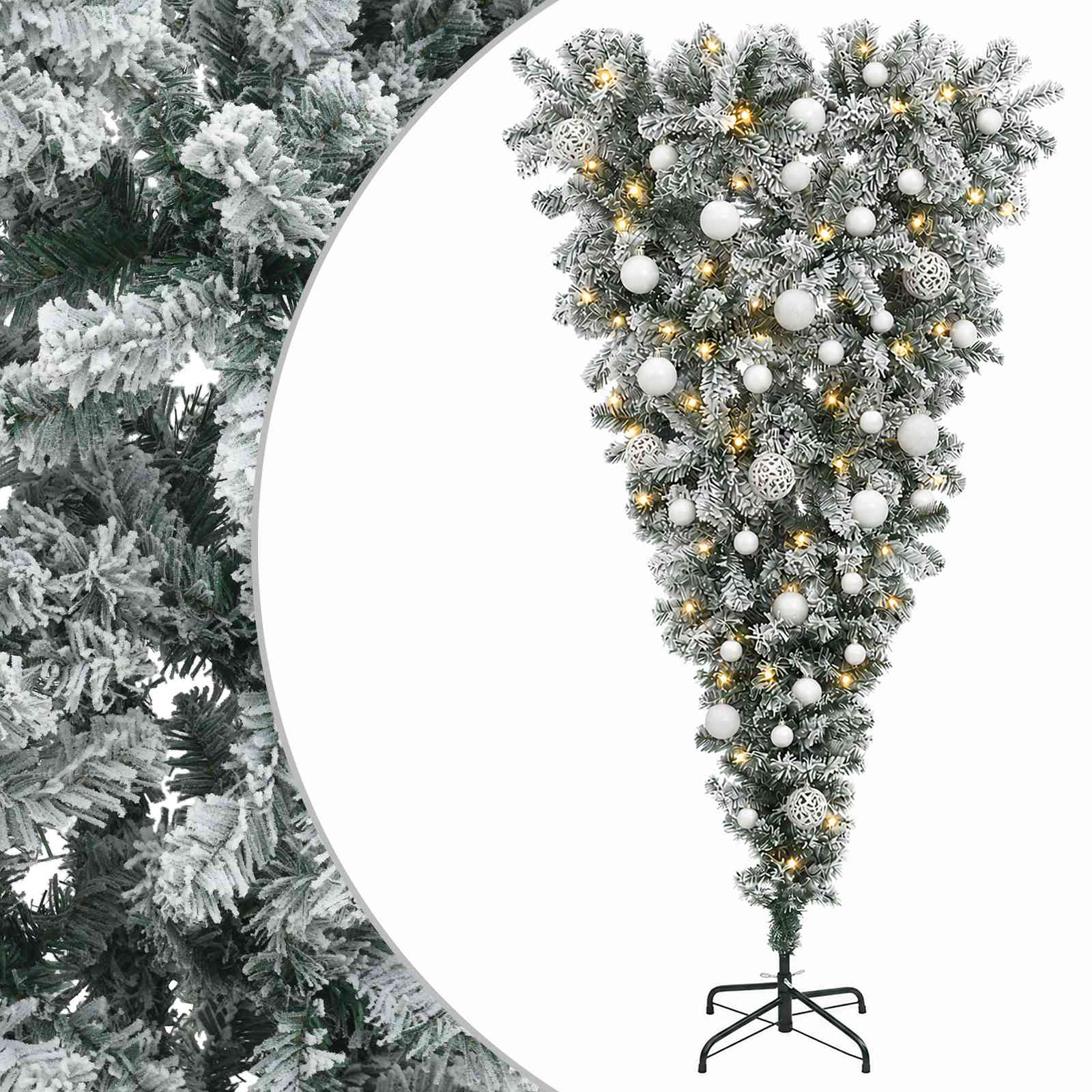 Umgedrehter Künstlicher Weihnachtsbaum Mit Scharnieren 120 Cm Vidaxl