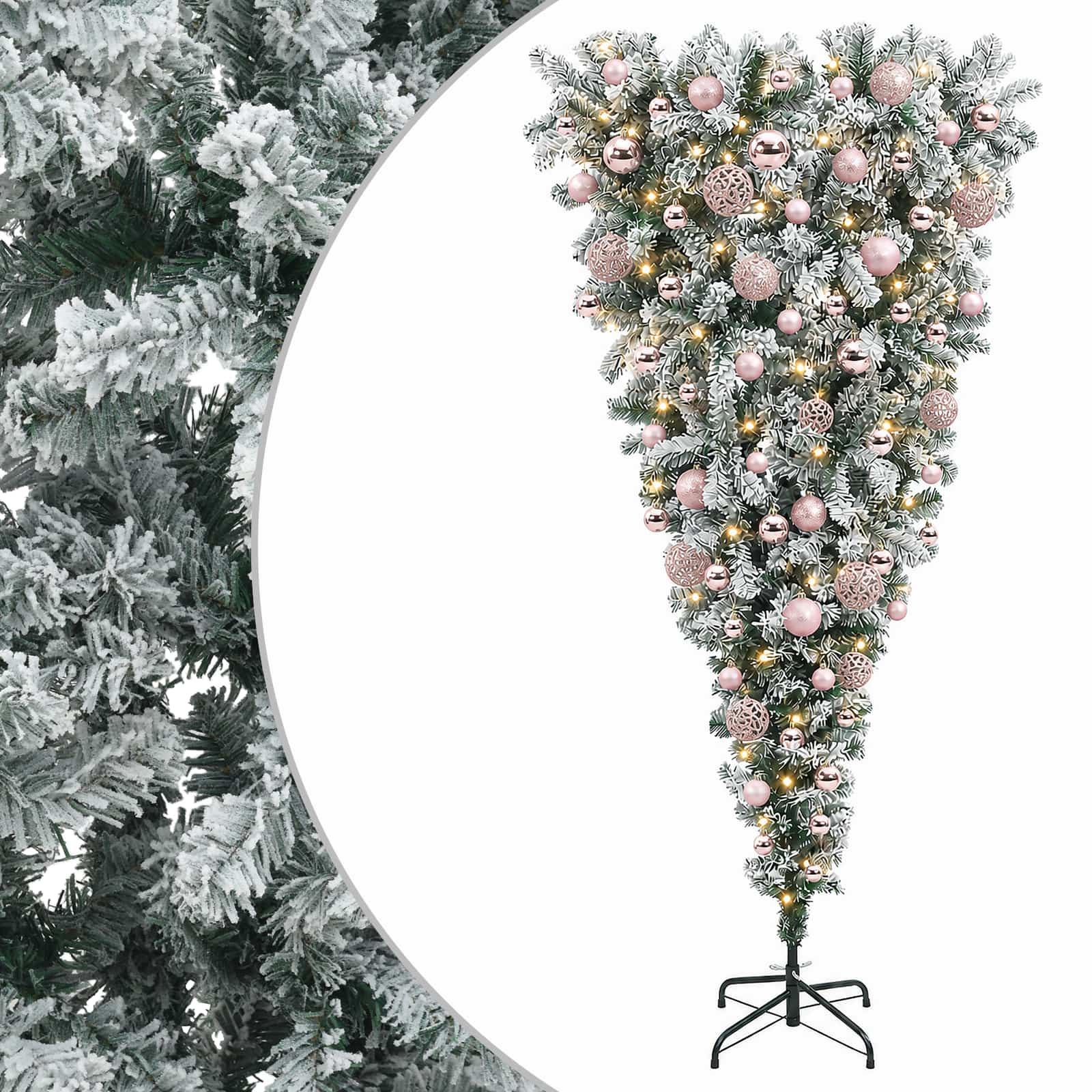 Umgedrehter Künstlicher Weihnachtsbaum Mit Scharnieren 210 Cm Vidaxl