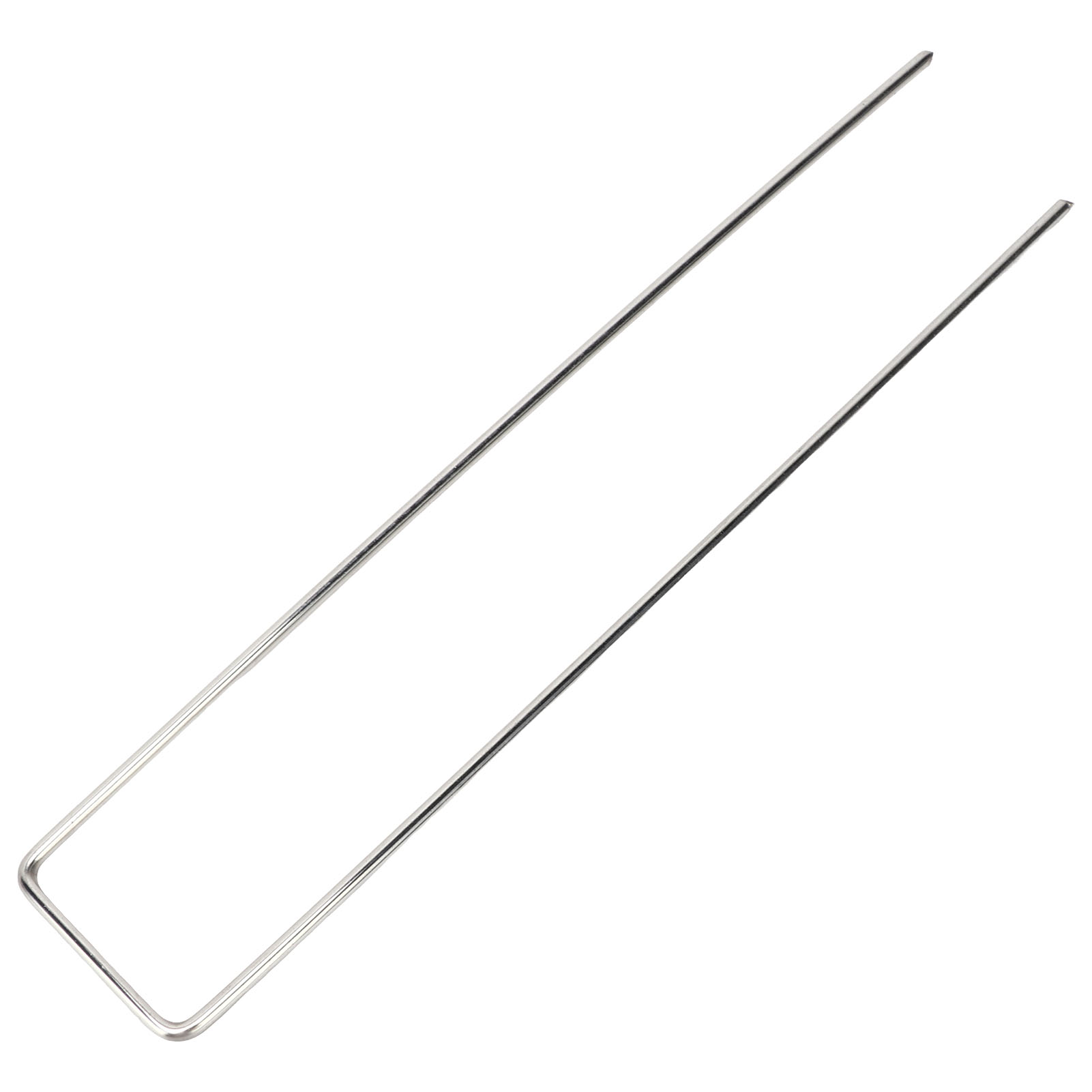 Packung Mit 100 U-förmigen Gartenstäben Aus Verzinktem Stahl Zur Verwendung Mit Unkrautvlies Und Für Gartendekorationen. Oberflächenrauheit: 3 Mm.