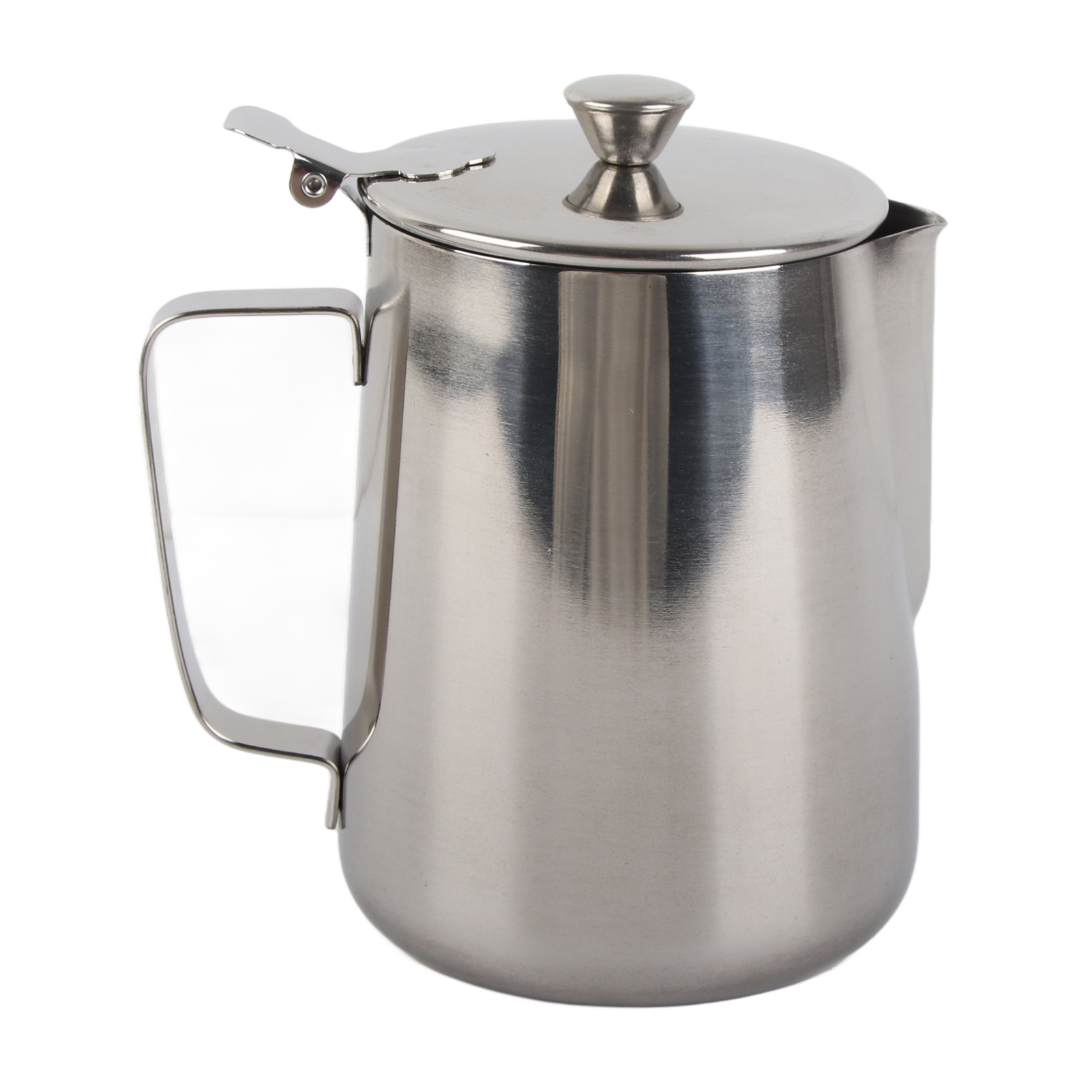 Kaffeebecher Aus Edelstahl, Milchkännchen Mit Deckel Für Latte Art (1000 Ml)