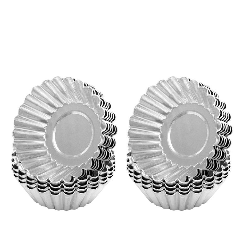 Set Mit 20 Eierkuchen-, Mini-kuchen- Und Muffinformen Aus Antihaftbeschichtetem Aluminium, Wiederverwendbar Zum Kochen Und Backen
