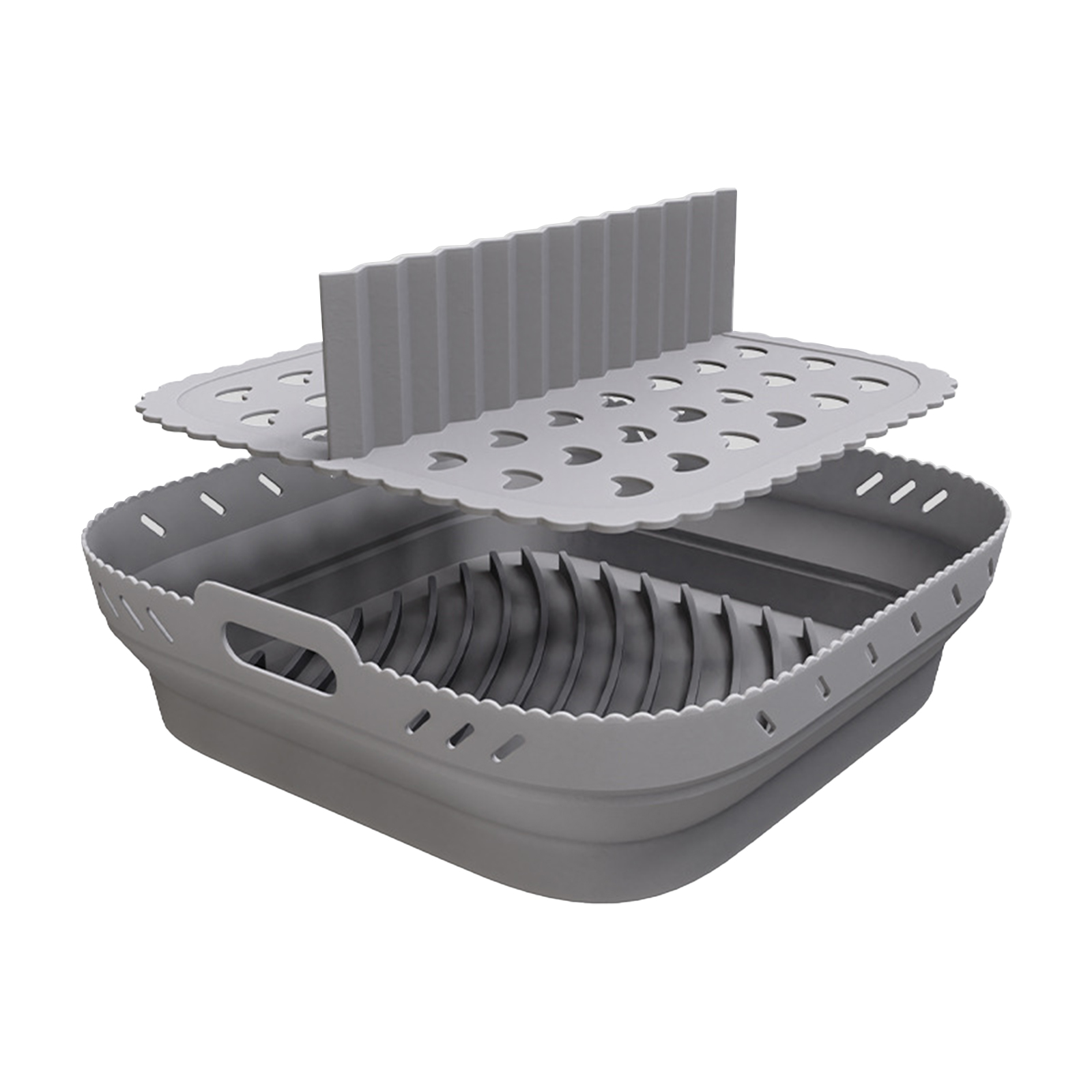 Quadratische Silikonform Für Heißluftfritteuse Mit Kochmatte
