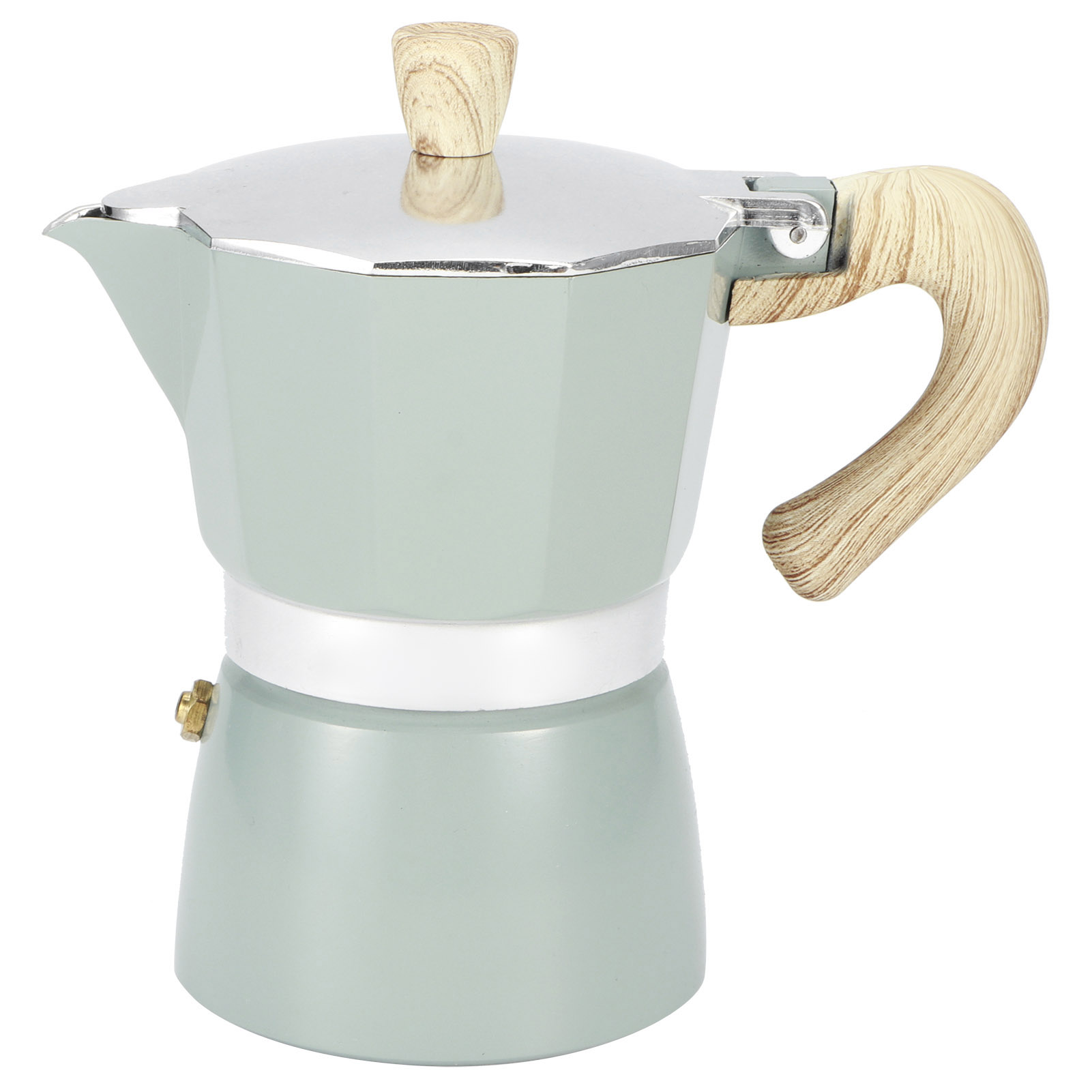 Achteckige Italienische Kaffeemaschine Aus Aluminium, Mokka-typ, 300 Ml, Ideal Für Die Küche.