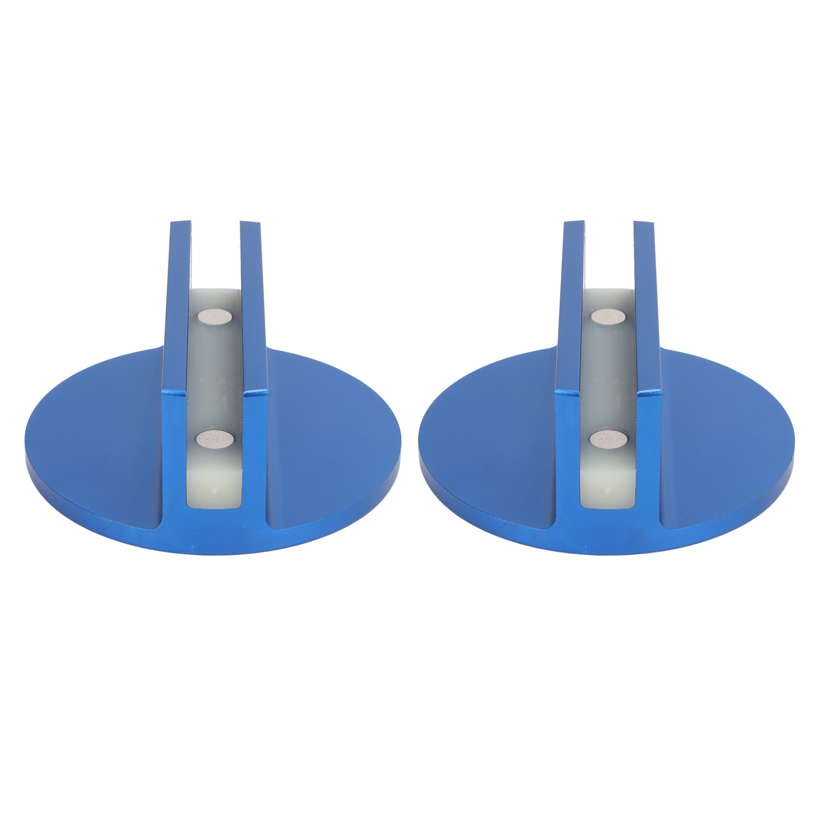 Set Aus 2 Universellen Magnetischen Aluminiumhalterungen Für Falz-chassis-schienen, Kompatibel Mit Den Meisten Chassis Ab 7,6 Cm (3 Zoll) (blau).