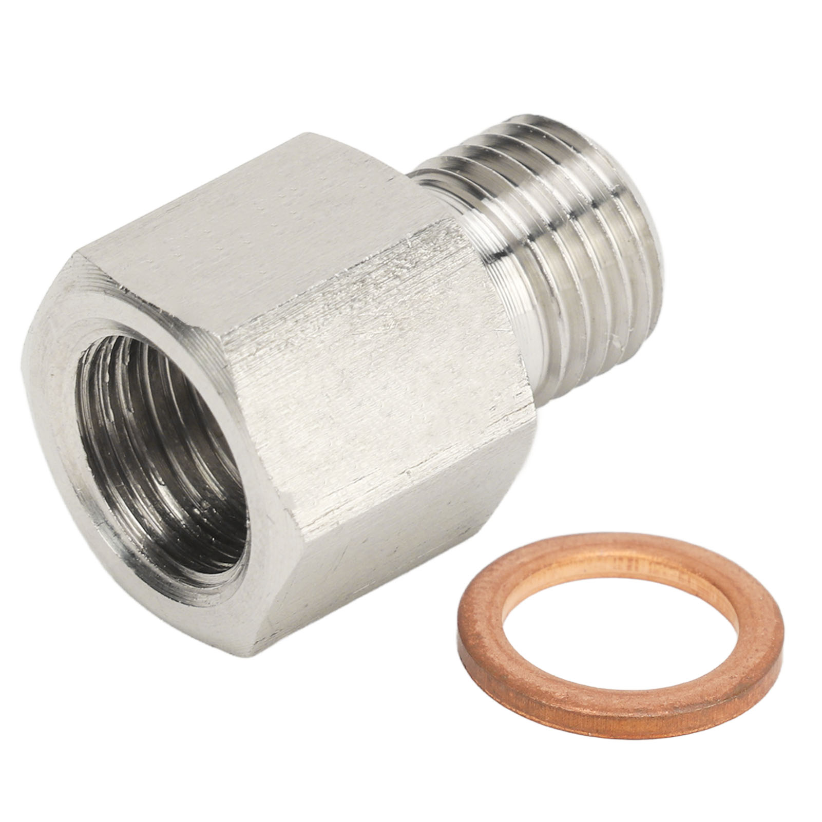 Drucksensoradapter, Wasserdicht, Edelstahl, 1/8" Npt-innengewinde Auf M10x1,0-außengewinde, Mit Dichtung.