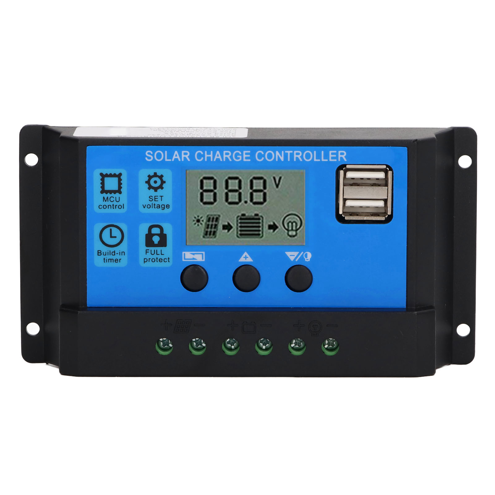 12v/24v Solarmodul-laderegler, Pwm-photovoltaikregler, 100a Mppt-ladegerät, Lcd-bildschirm