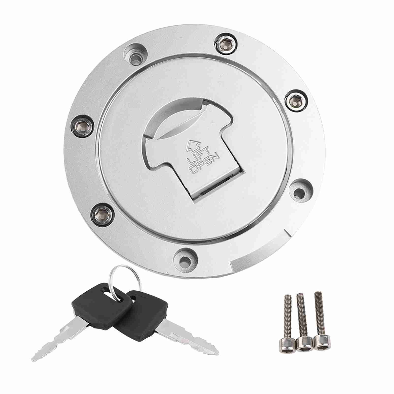 Tankverriegelungsschlüssel, Verschleißfester Tankdeckel, Breite Kompatibilität, Staubdicht, Optimale Abdichtung, Silberfarbener Edelstahl Für Vfr800 2002-2009