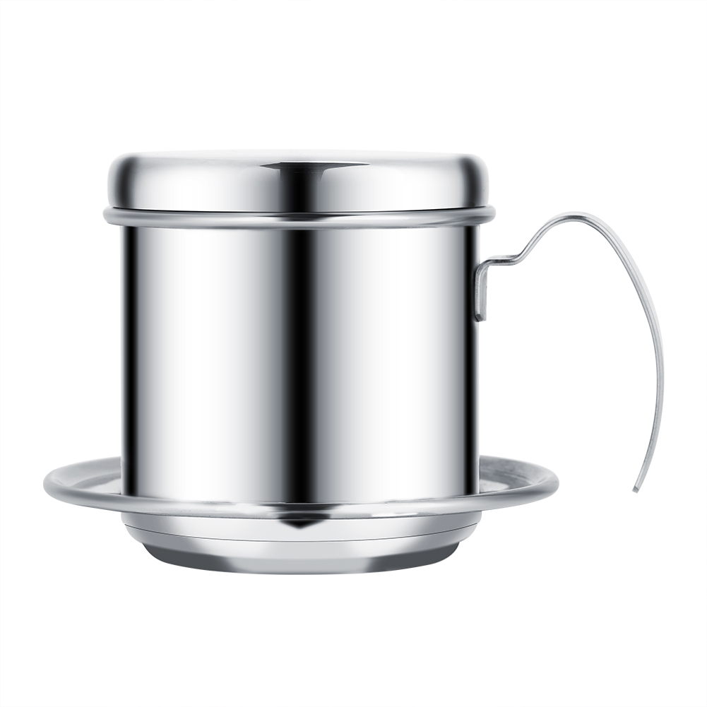 Edelstahlbecher Für Vietnamesische Filterkaffeemaschinen Mit Integriertem Sieb, Ideal Für Den Heimgebrauch. Silber.