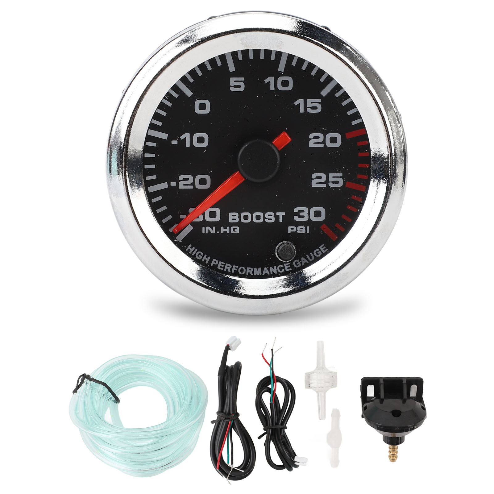 Digitales Ladedruckmessgerät (52 Mm), 0 Bis 30 Psi, 7-farbiger Zeiger, Hohe Genauigkeit, Einfache Installation, Für 12-v-fahrzeuge