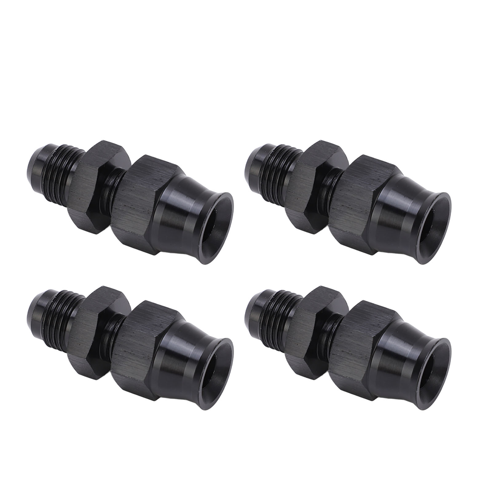 An6-außengewinde-adapter Aus Aluminiumlegierung Mit Messing-klemmring Für Flüssigkeiten, Gas, Diesel Und Öl, 5/16 Zoll