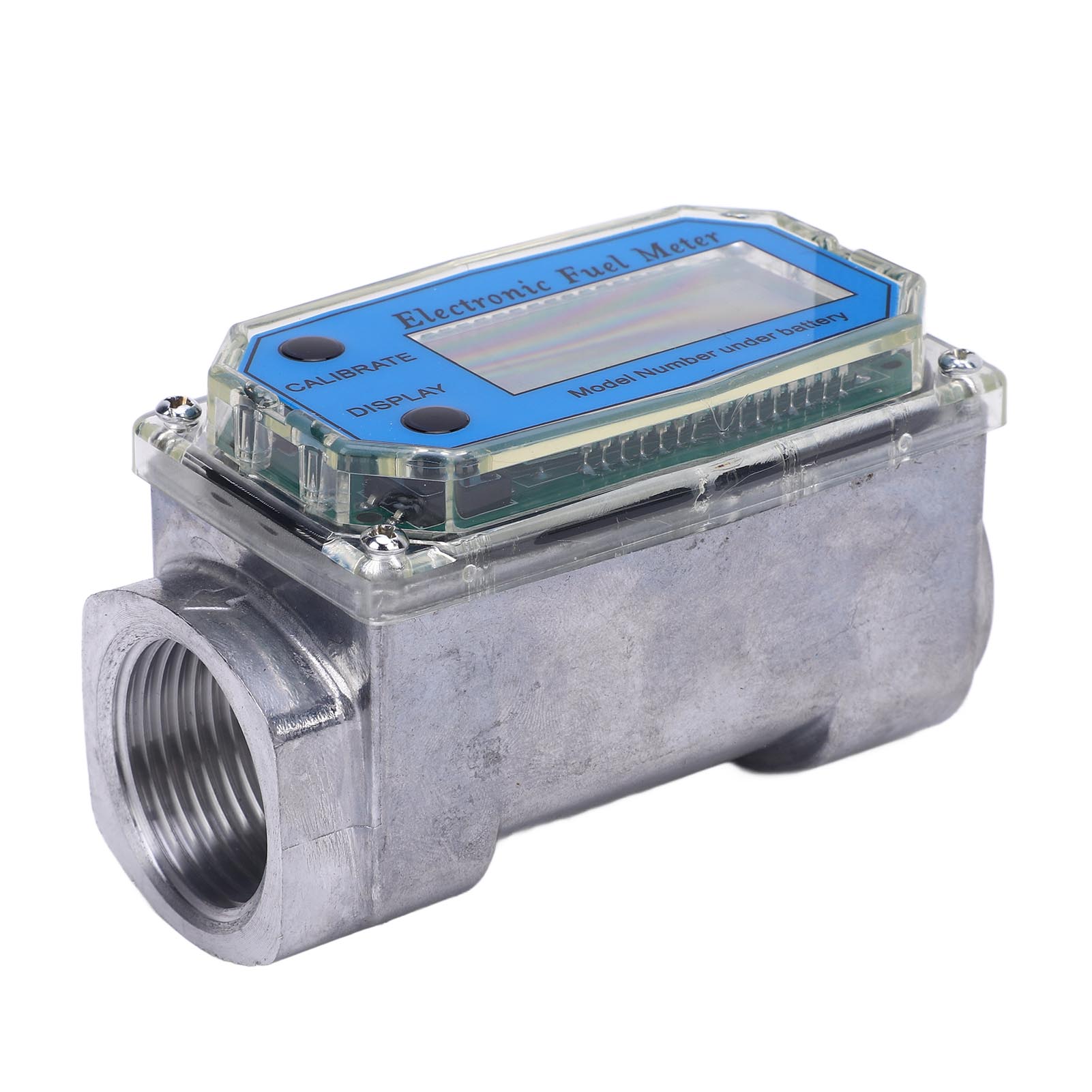 Hochpräziser, Multifunktionaler Digitaler Turbinen-durchflussmesser Aus Metall Für Wasser, Gas, Öl Und Benzin 32 Mm / 1,3 Zoll Durchmesser: Minimaler Durchfluss 10 L/min, Maximaler Durchfluss 100 L/mi