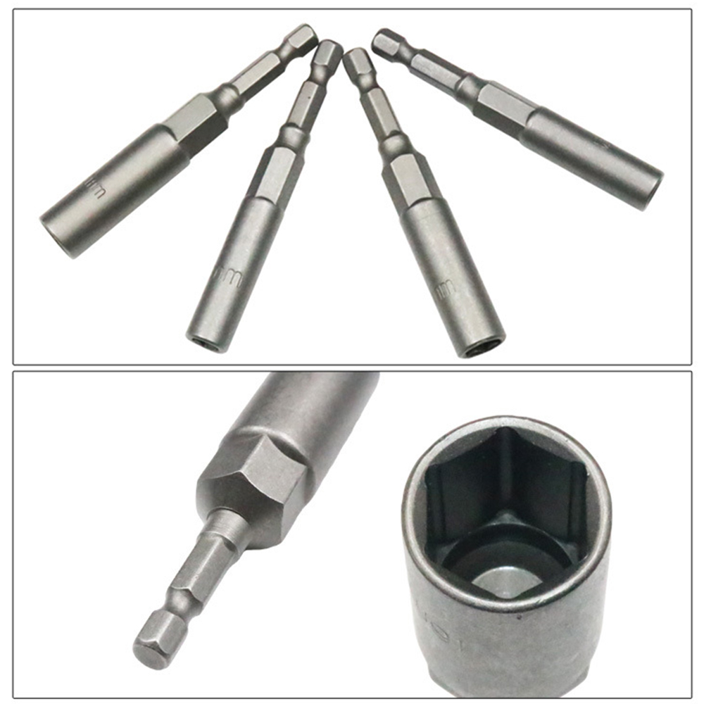 Set Mit 15 Elektrischen Schraubendreherbits (5,5-19 Mm) Aus Chrom-vanadium-stahl, Inklusive Schraubenhalter Und Aufbewahrungskoffer.