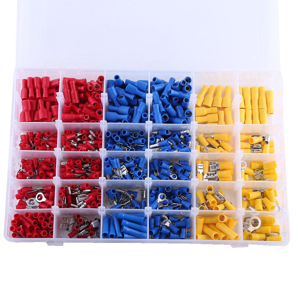 Set Mit 720 Isolierten Stoßklemmen, Gummi-crimpverbinder Für Elektrische Kabel, Für Industrielle Und Private Anwendungen, Rot, Blau, Gelb