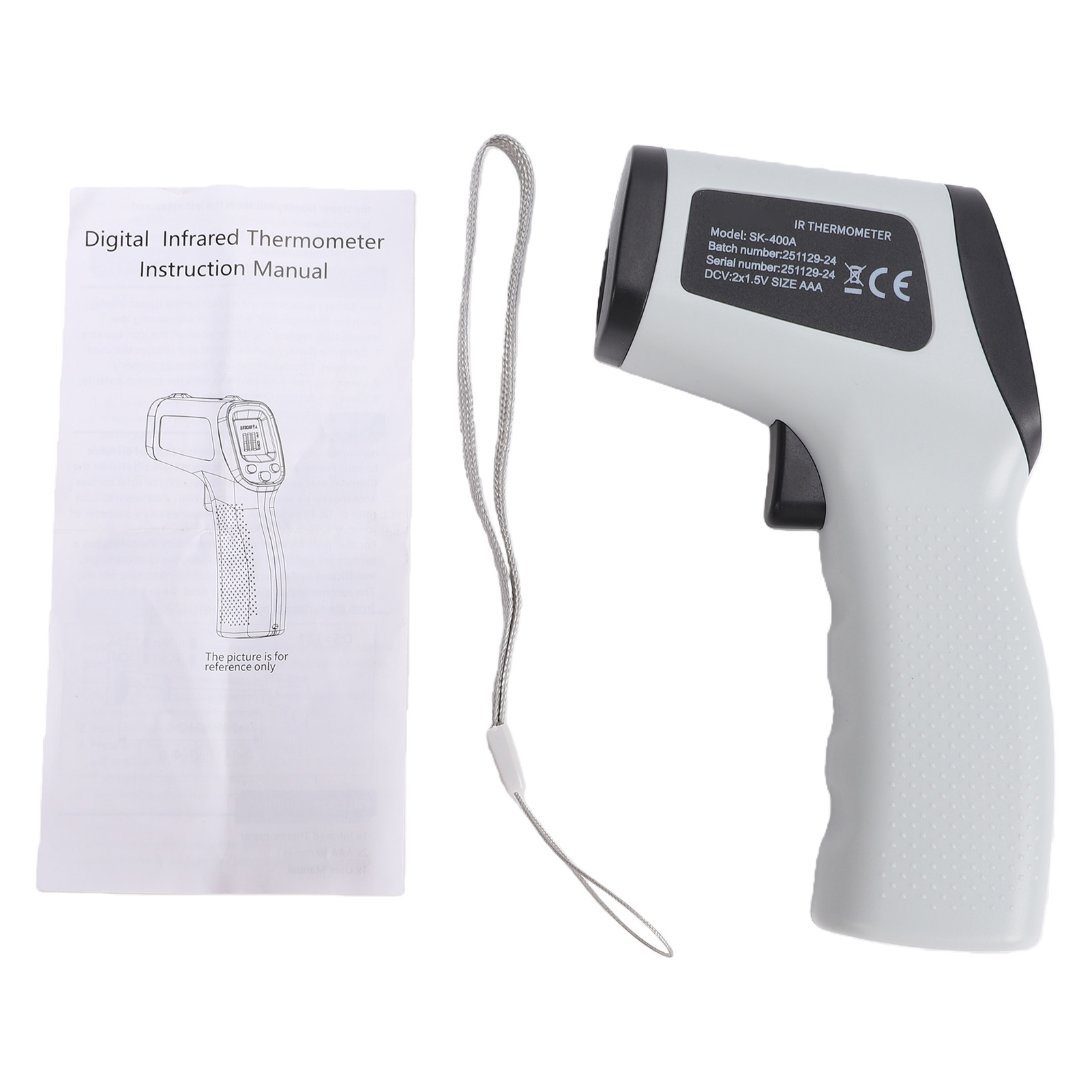 Berührungsloses Infrarot-thermometer Mit Farb-lcd-display, Signal-rausch-verhältnis 12:1, Für Industrielle Anwendungen (küche, Hlk, Kfz-reparatur, Haushalt), Messbereich Von -50 °c Bis 400 °c (nicht Z