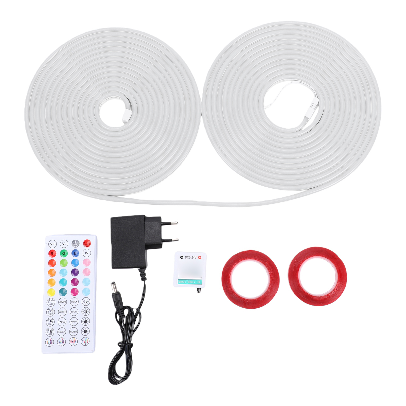 Rgb-silikon-neon-led-streifen Mit Farbwechsel, Bluetooth-app-steuerung Und Musiksynchronisation, 44-tasten-fernbedienung, 72 Leds Pro Meter, Ip65 Wasserdicht, Ideal Für Schlafzimmer, Partys Und Heimde