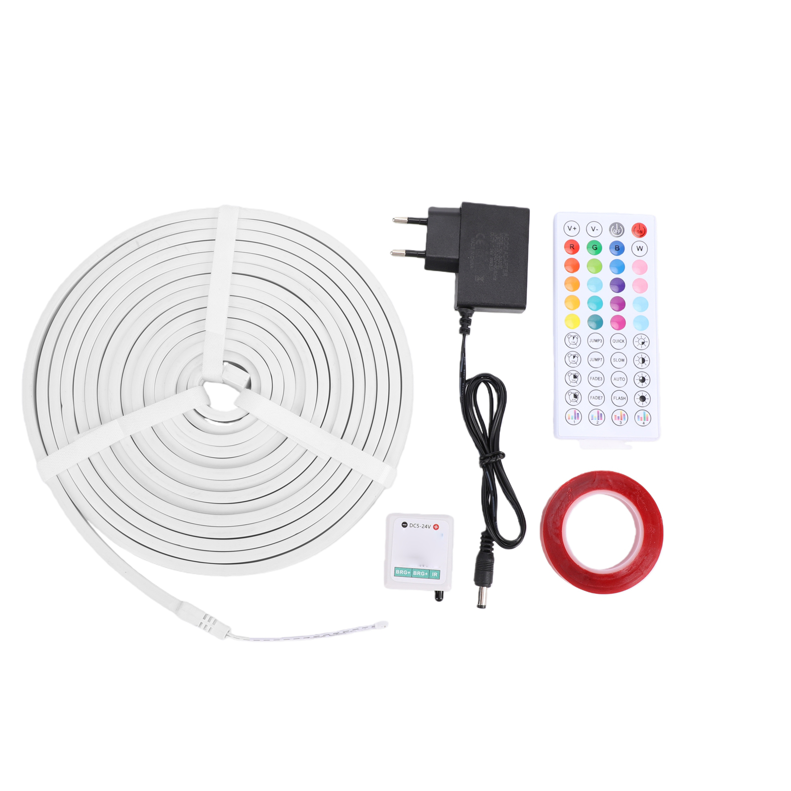Rgb-neon-silikon-led-streifen, Farbwechsel, Bluetooth-app-steuerung Und Musiksynchronisation, 44-tasten-fernbedienung, 72 Leds Pro Meter, Ip65 Wasserdicht, Ideal Für Schlafzimmer, Partys Und Inneneinr