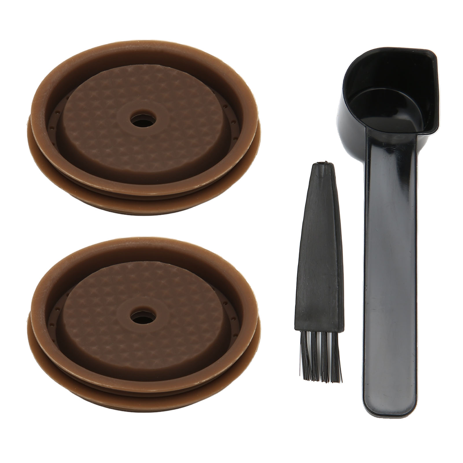 Wiederverwendbarer Deckel Für Vertuoline Pro Kaffeekapseln, Hergestellt Aus Lebensmittelechtem Und Umweltfreundlichem Silikagel, Mit Reinigungsbürste Und Löffel.