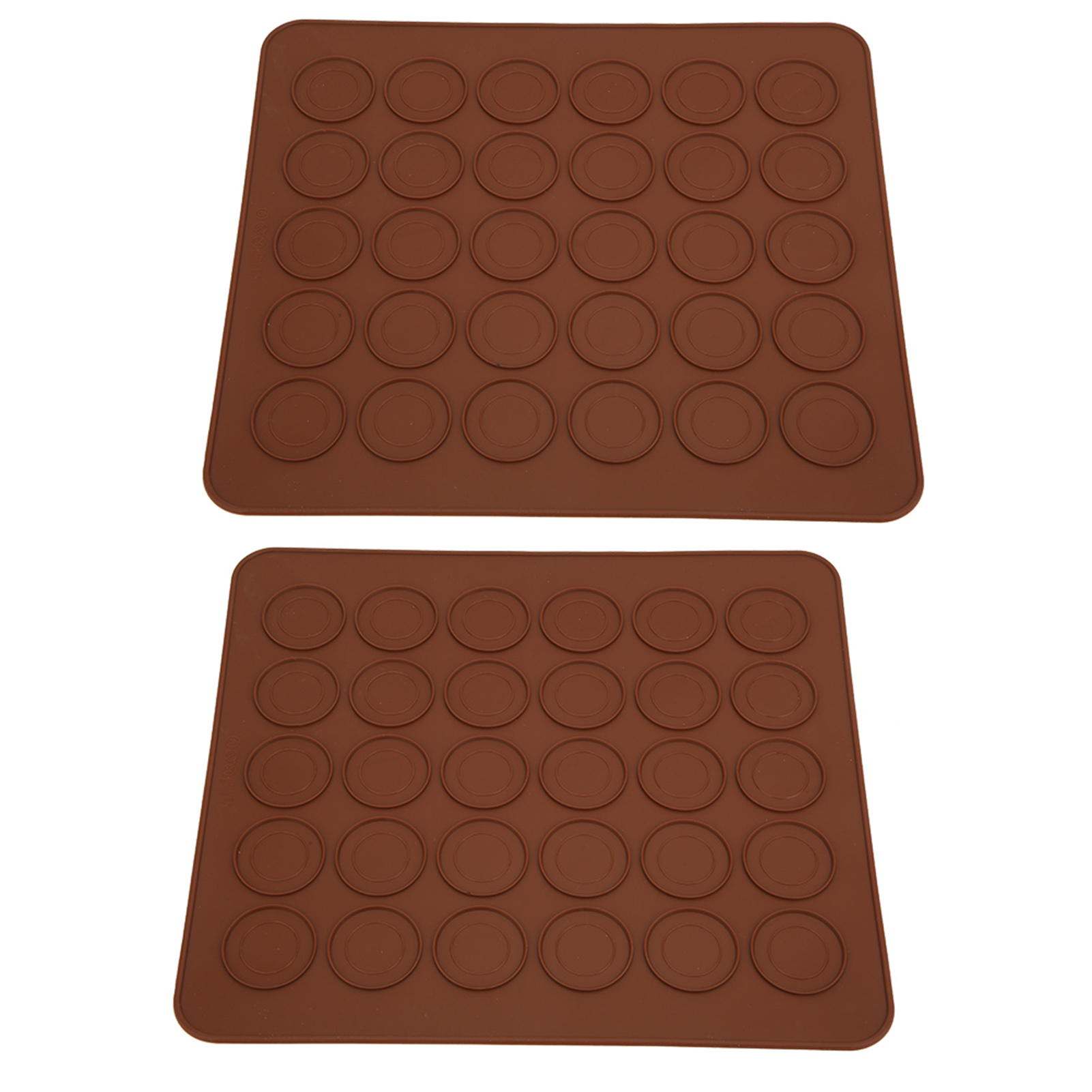 Set Mit 2 Antihaftbeschichteten Silikon-backmatten Mit 30 Löchern Für Macarons, Küchenzubehör.