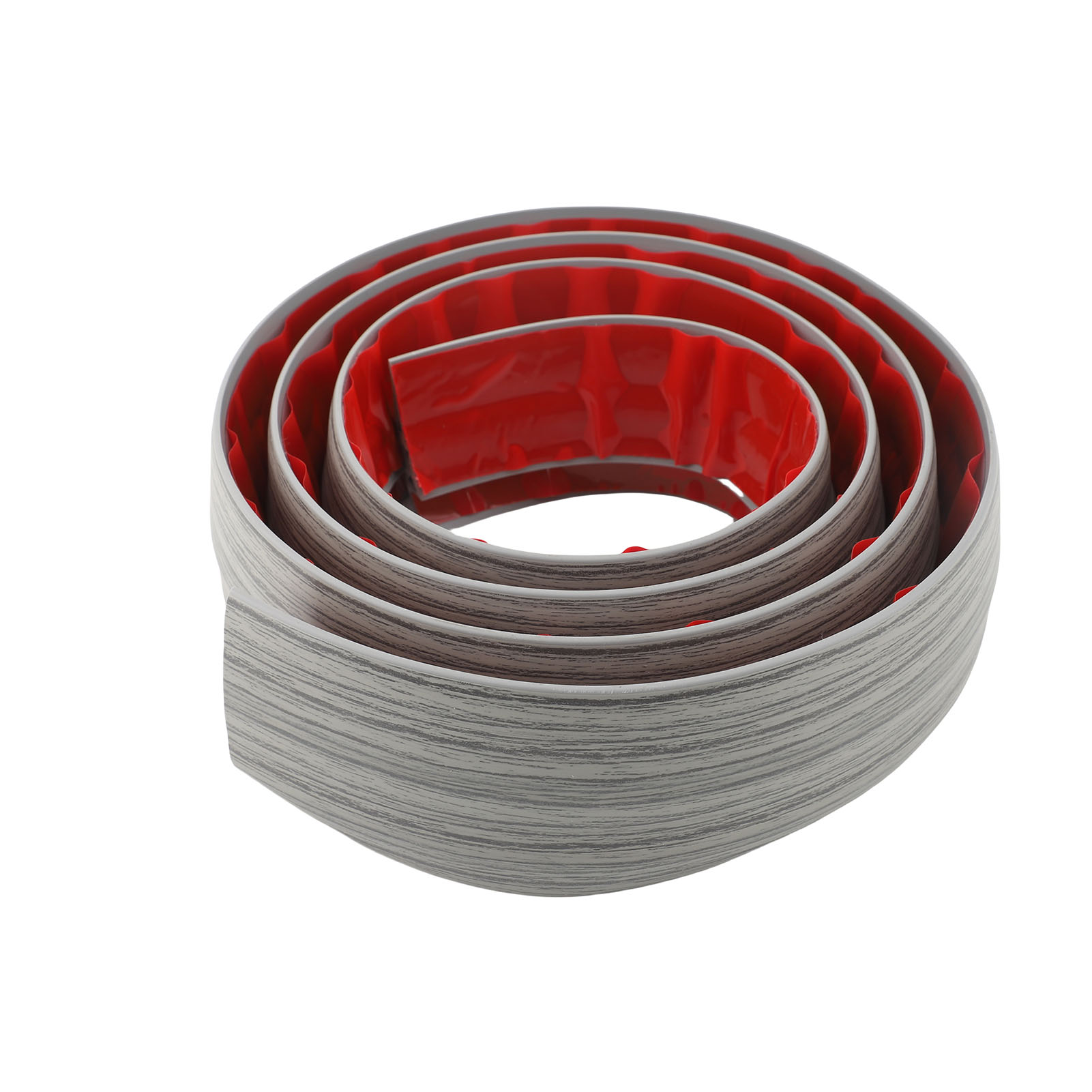 2 M (6,56 Ft) Selbstklebende Pvc-türschwellenleiste, Laminatbeschichtung, Flacher Fugentrenner, Graue Holzoptik, 50 X 10 Mm (2,0 X 0,4 In).