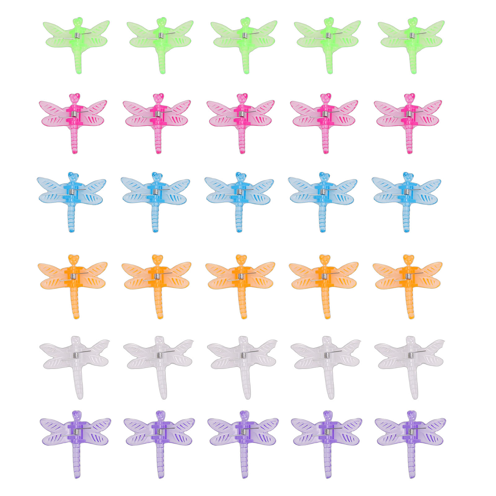 Set Mit 30 Libellen-pflanzenclips Aus Kunststoff, Stützen Für Orchideen Und Andere Kletterpflanzen, Mehrfarbig.
