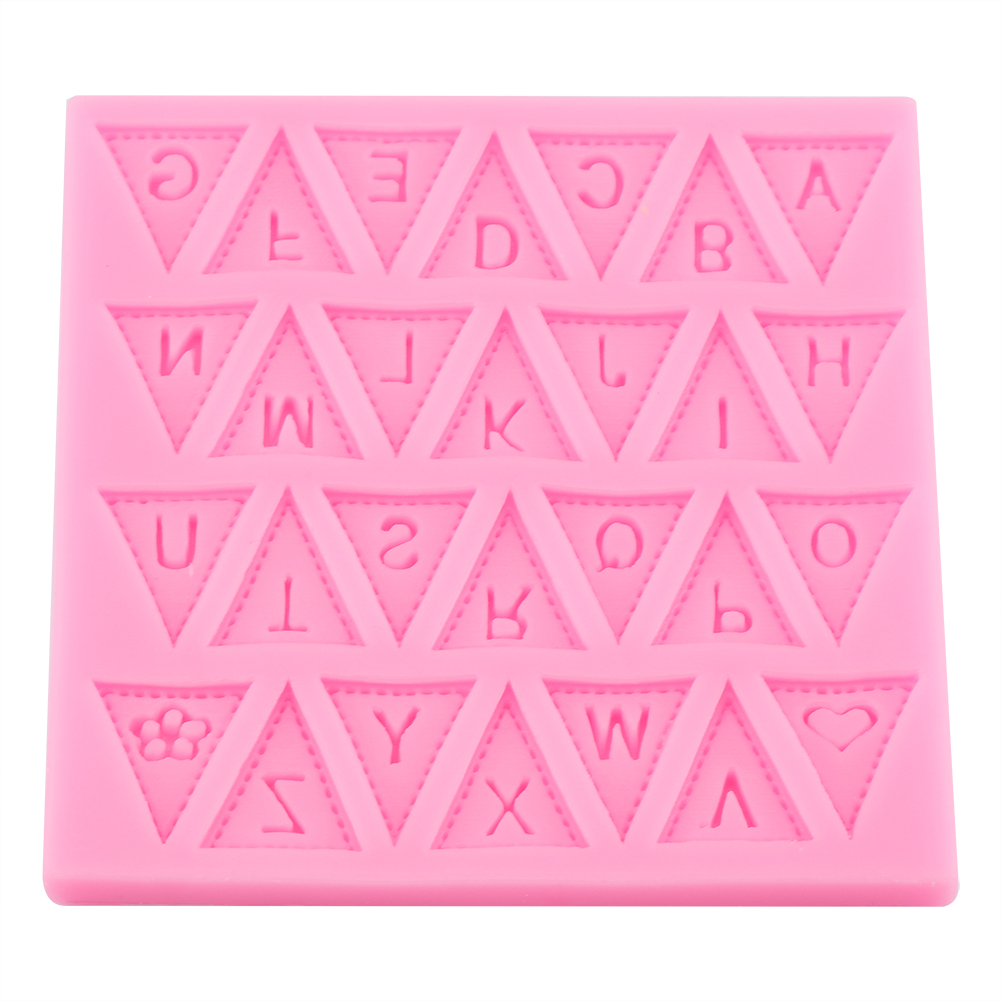Schokoladenform, Fähnchenförmige Silikonform, Leicht Zu Reinigen Und Zu Trocknen, Ideal Zum Dekorieren Von Kuchen Mit Fondant.