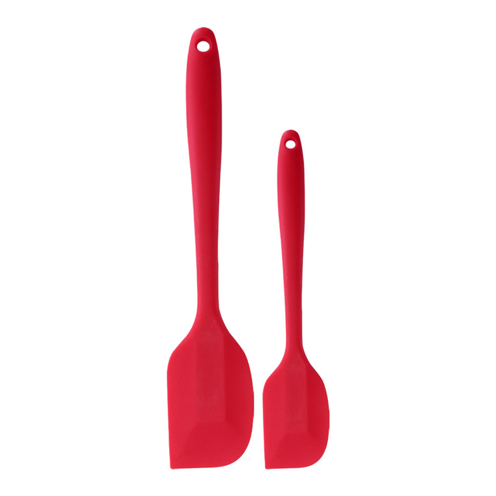 Langstieliger Silikonschaber Für Butterkuchen, Küchenutensil (rot)