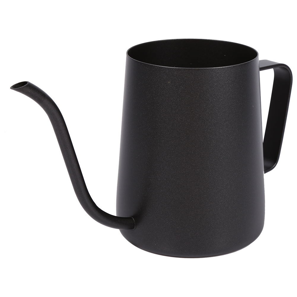 Schwarzer Edelstahl-filterkaffeebereiter Mit Langem Schwanenhalsauslauf (350 Ml)