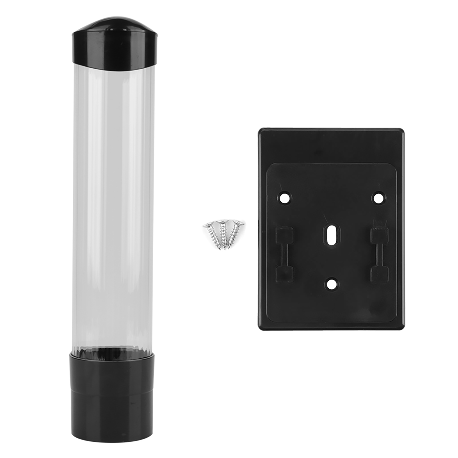 Spender Für 60 Bis 80 Papier- Und Plastikbecher Mit Druckknopfhalterung (schwarz)