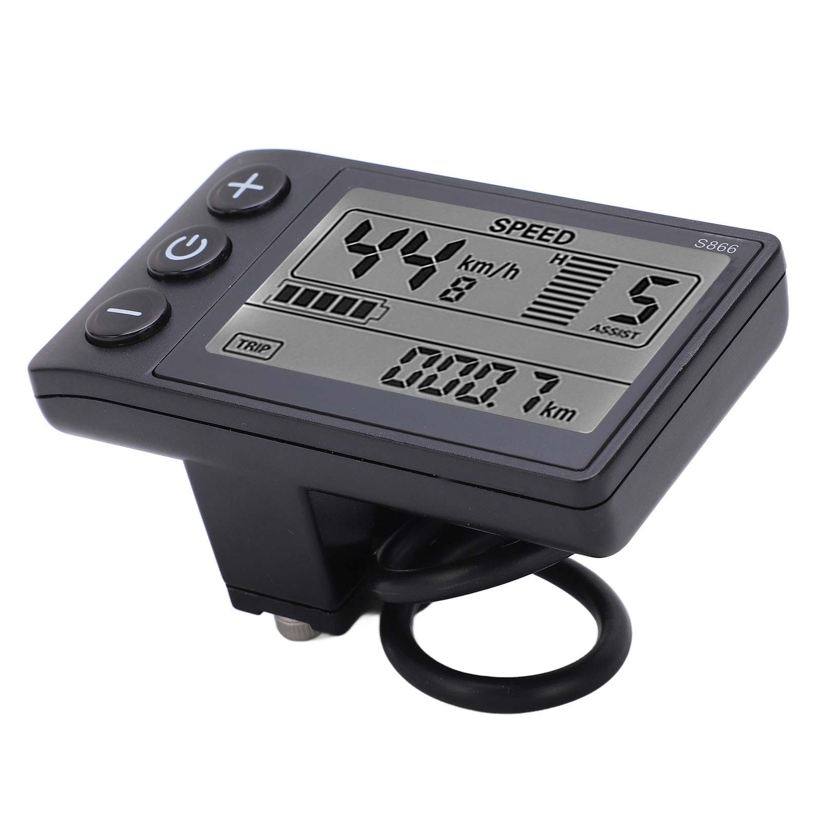 S866 Lcd-display-computer Für Elektrofahrräder, 24v, 36v, 48v, Mit Bedienfeld Und Wasserdichtem Stecker.
