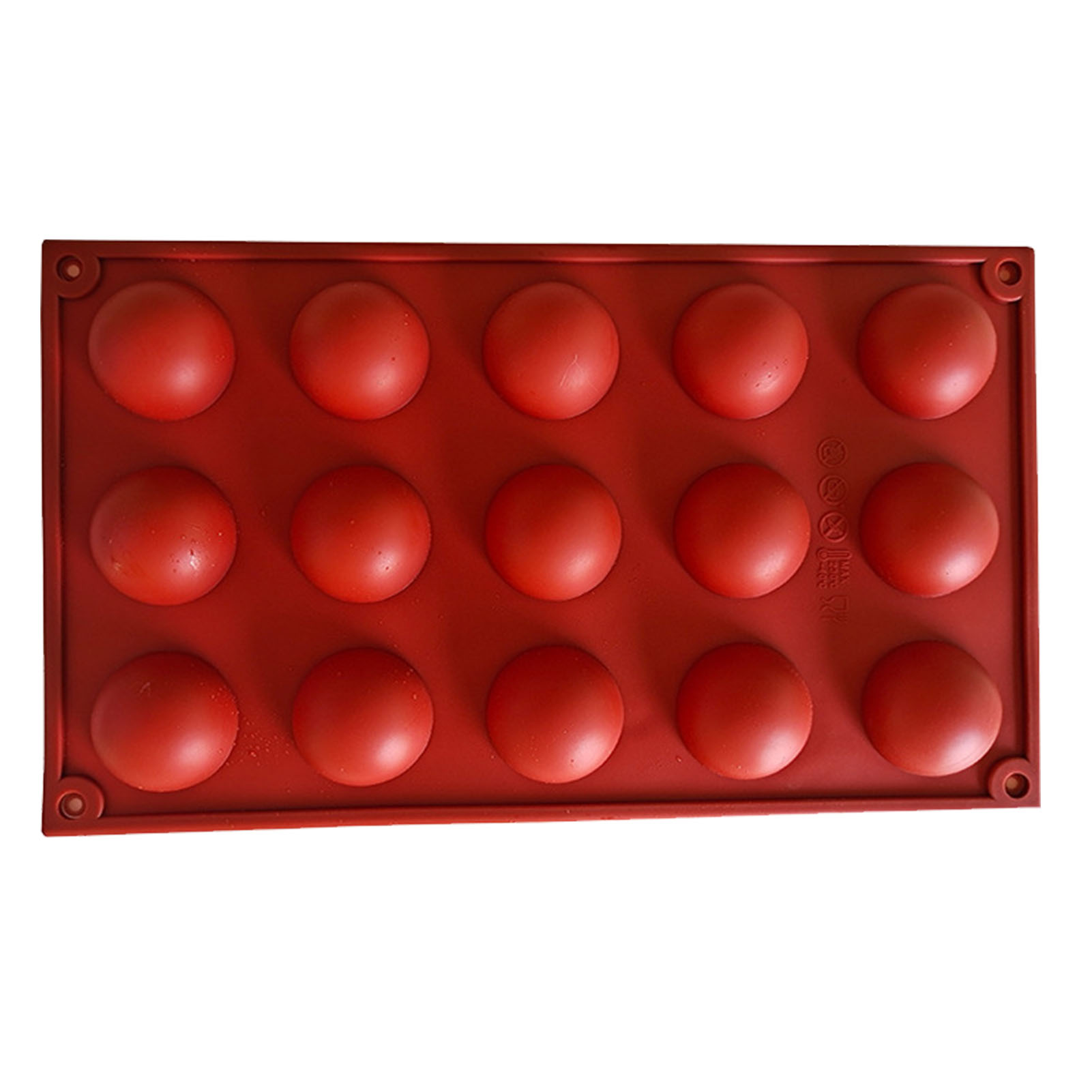 Silikon-halbkugelform Mit 15 Mulden Zum Backen Von Kuchen Und Schokoladenmousse.