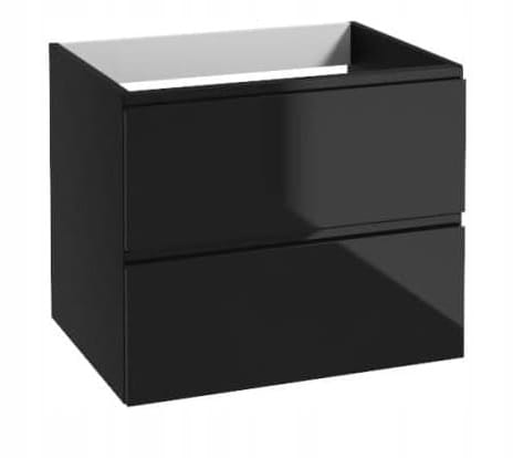 Schwarzer, Wandhängender Badezimmerschrank 60x50cm Ohne Arbeitsplatte Für Modus-waschbecken