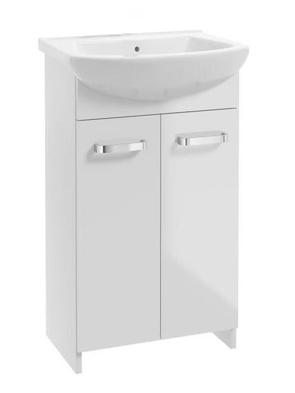 Badezimmerschrank Mit Waschbecken, 85 X 50 Cm, Weiß, Auf Füßen, Mila