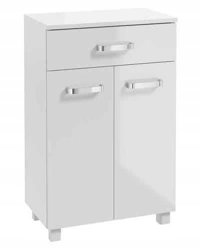 Badezimmerschrank Auf Füßen, Weiß Glänzend, 50 X 78 Cm, Mila