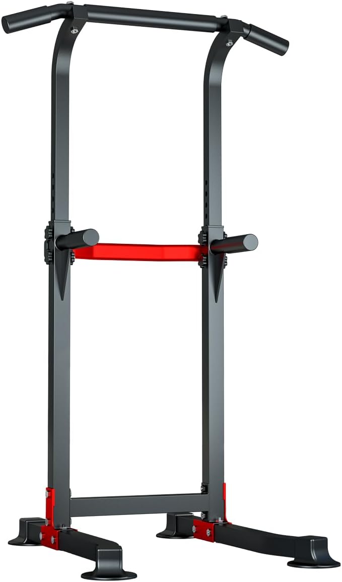 Verstellbarer Power Tower Mit Klimmzugstange Und Dip-station Bis 150 Kg – Kraftstation – Klimmzugstange