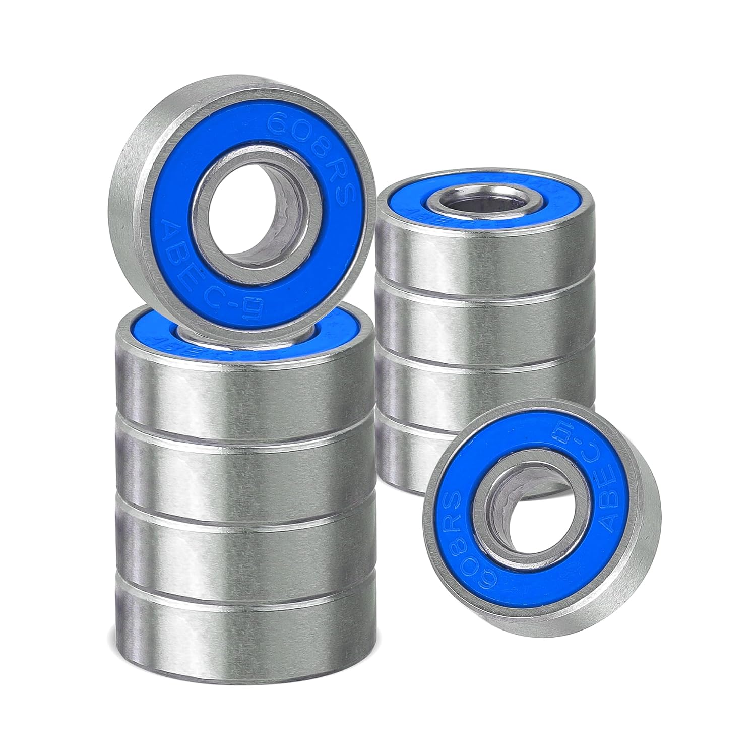 Skateboard-kugellager 608 2rs Abec-9, 10 Stück, 8 X 22 X 7 Mm, Schwarz – Ersatzlager