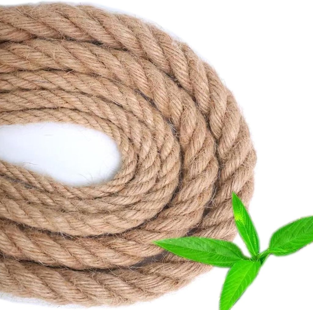 Juteseil 10 M X 12 Mm – Natürliches Seil Für Garten, Dekoration, Geländer, Absperrungen Und Heimwerkerarbeiten – Braun
