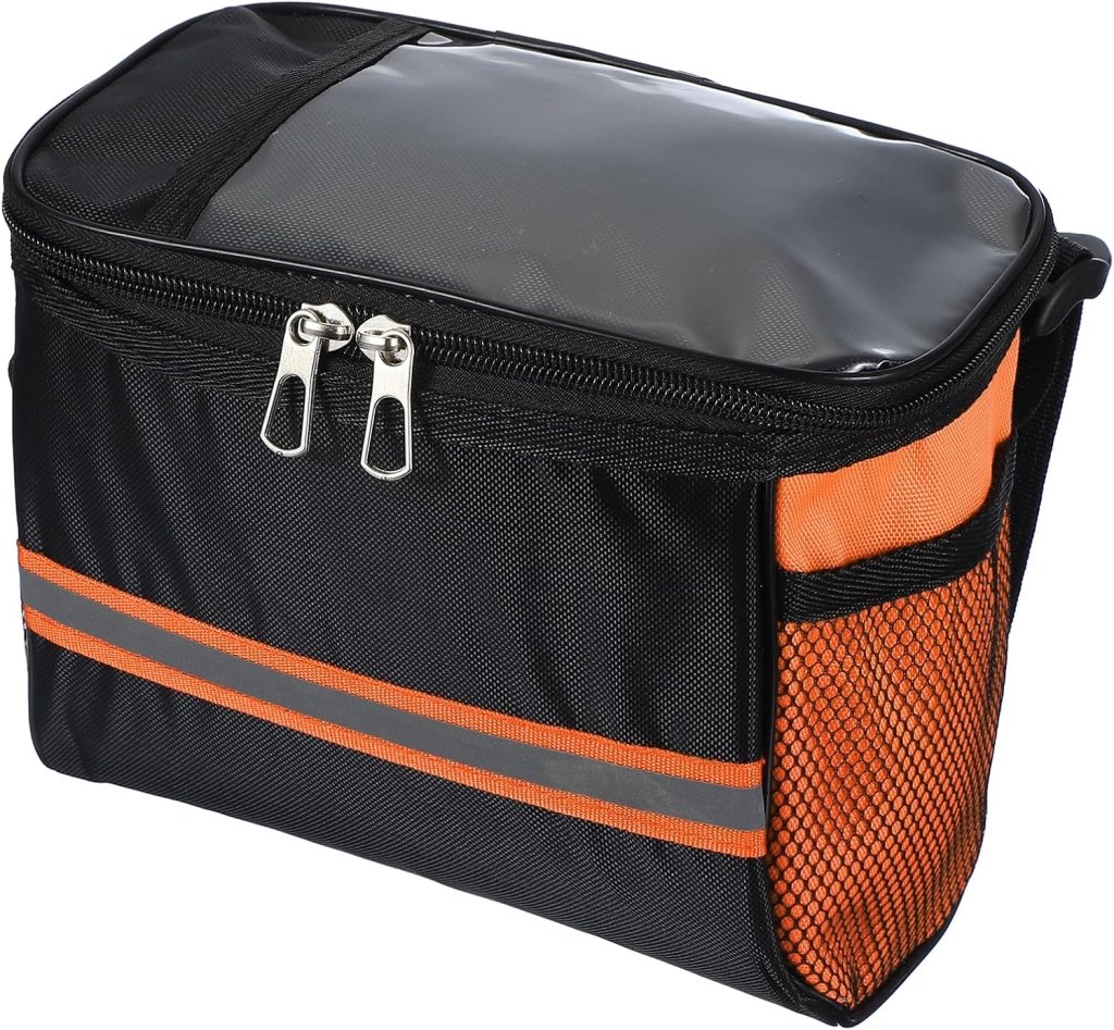 Wasserdichte Fahrradlenkertasche 21,5x13x15 Cm - Fahrradrahmen- Und Lenkertasche Mit Reflektoren - Fahrradkorb Und Umhängetasche Für Mountainbikes