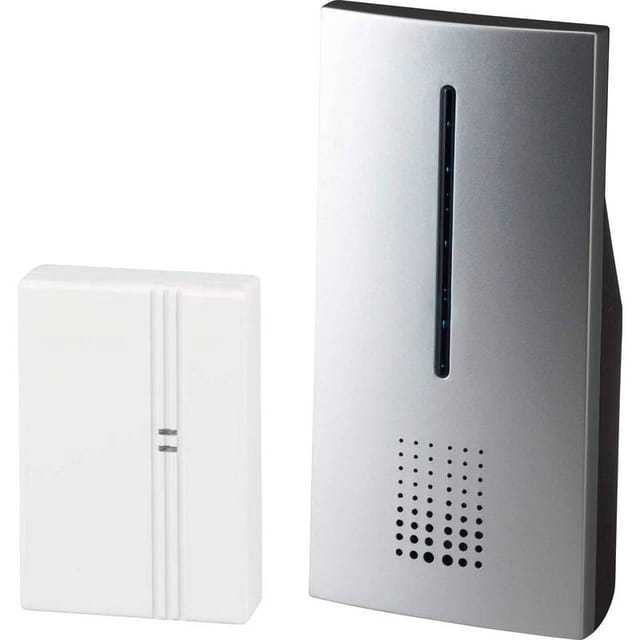 [gebraucht] B-ware Heidemann Funkklingel Komplett-set Hx Connect 100m Reichweite 8 Melodien Silber