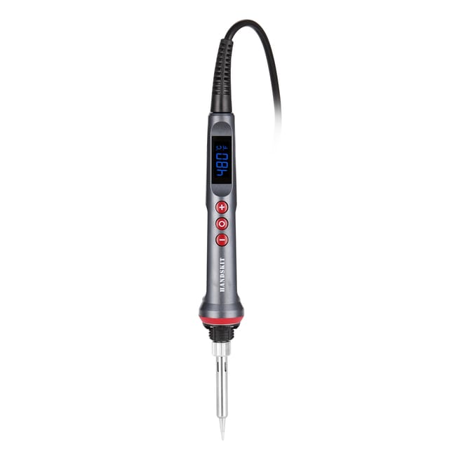 Handskit 90w Digitaler Lötkolben Mit Led, Einstellbarer Temperatur, 4-adrig, Automatischer Schlaffunktion, Europäischer Standard 220v
