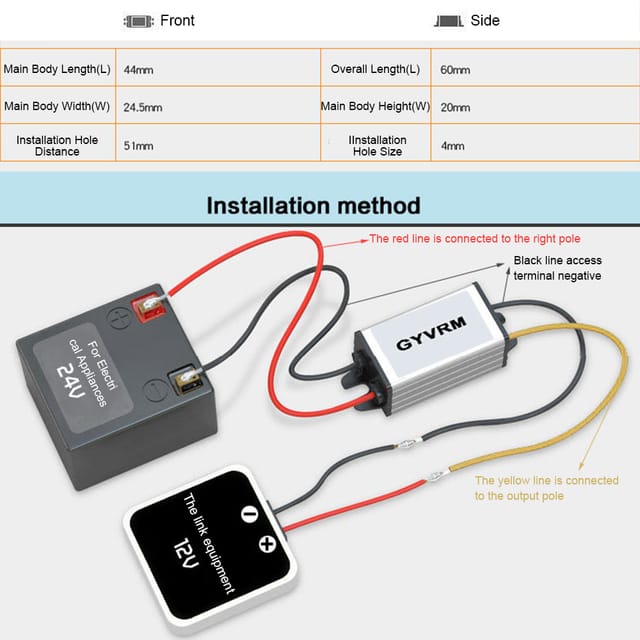 Dc-dc 24v Auf 12v 5a 60w Abwärtsspannungswandlermodul