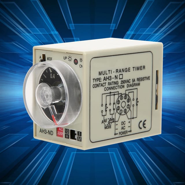 Ah3-nd Miniatur-mehrsegment-zeitverzögerungsrelais, 220 V Ac, Dualmodus A/b