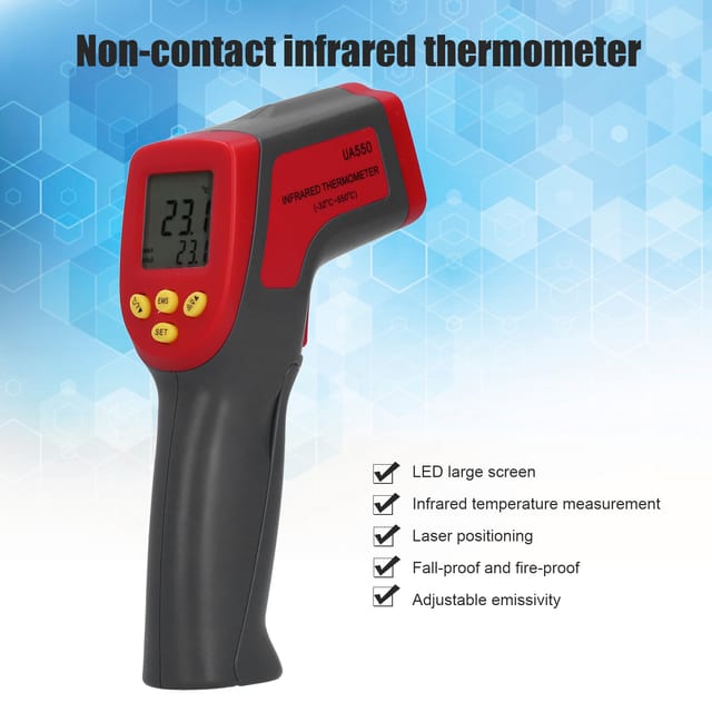 Ua550 Hochpräzisions-heißluftpistole Mit 550°c-infrarot-thermometer