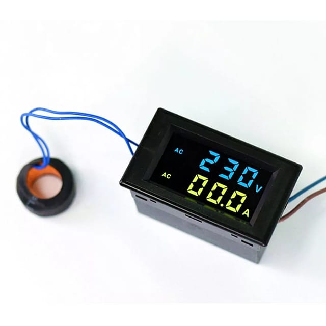 D85-2042a Duales Digitales Lcd-wechselspannungs- Und Amperemeter (schwarz)