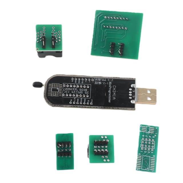Sop8-testklemme + Ch341a + 1,8-v-adapter + Sop8-zu-dip8-programmierbuchse