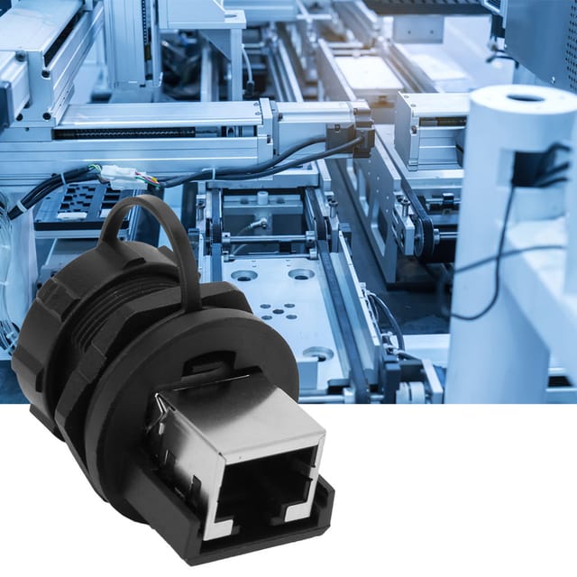 Wasserdichter Rj45-stecker Mit Zwei Rj45-180°-anschlüssen Für Outdoor-bridges Und Wasserdichte Netzwerkschnittstellen.