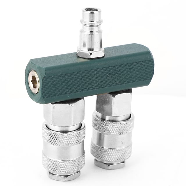 1/4"-zweiwege-schnellkupplung Nach Amerikanischem Standard Mit Einstellbarem Ventil, Stecker Und Buchse