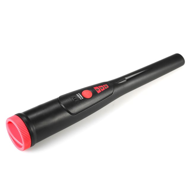 Tragbarer Metalldetektor, Hohe Empfindlichkeit, Wasserdicht, Taschenformat, Mit Akustischen Und Vibrationsalarmen, Led-licht, Schwarz, Batterie Nicht Enthalten, Versand Gc2007.