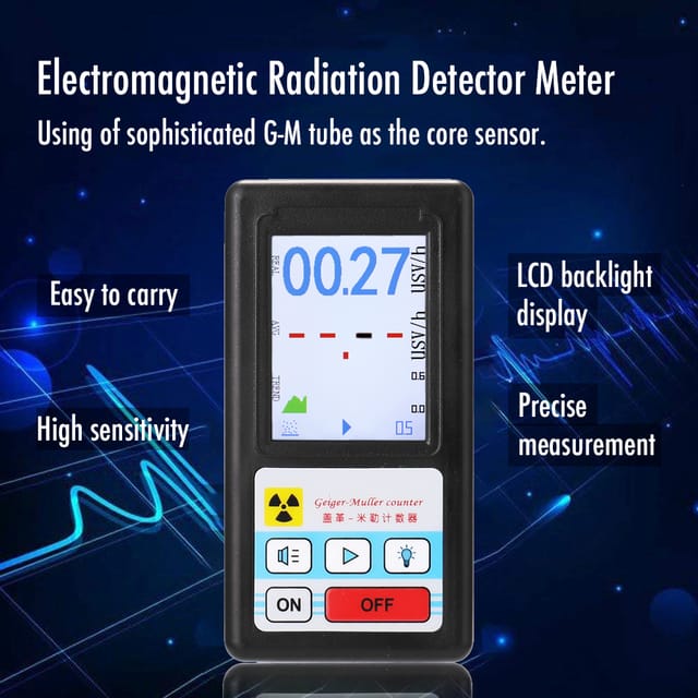 Br-6 Nuklearstrahlungsdetektor, Digitalanzeige, Ionisationstester, Geeignet Zum Nachweis Von Beta-, Gamma- Und Röntgenstrahlung. Lieferung Ohne Batterie Und Usb-kabel. Weiß.