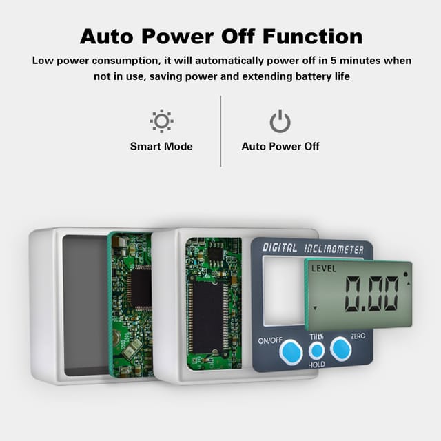 Digitale Neigungsbox, Ip54 Wasserdicht, 360° Magnetischer Elektronischer Winkelmesser, Gehäuse Aus Zinklegierung, Einseitige Magnetische Wasserwaage.
